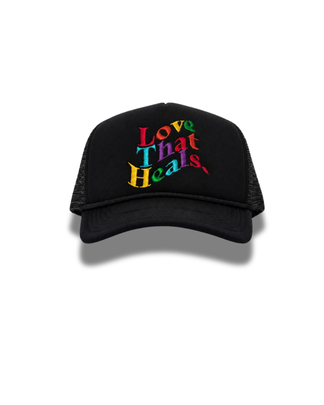 Love That Heals Trucker Hat - Black & Yellow