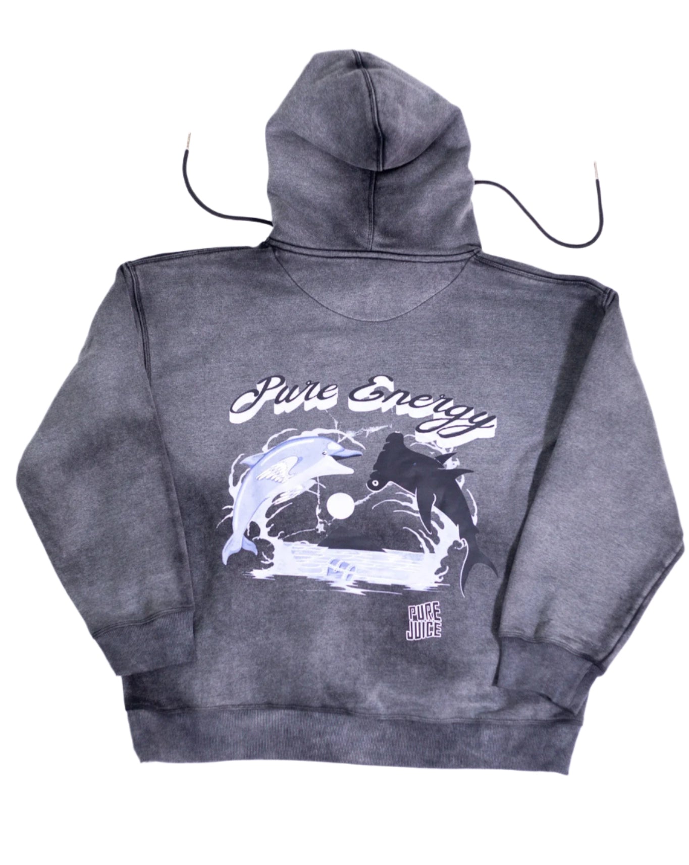 Acid Washed Pure Energy Tracksuit Hoodie - Grey