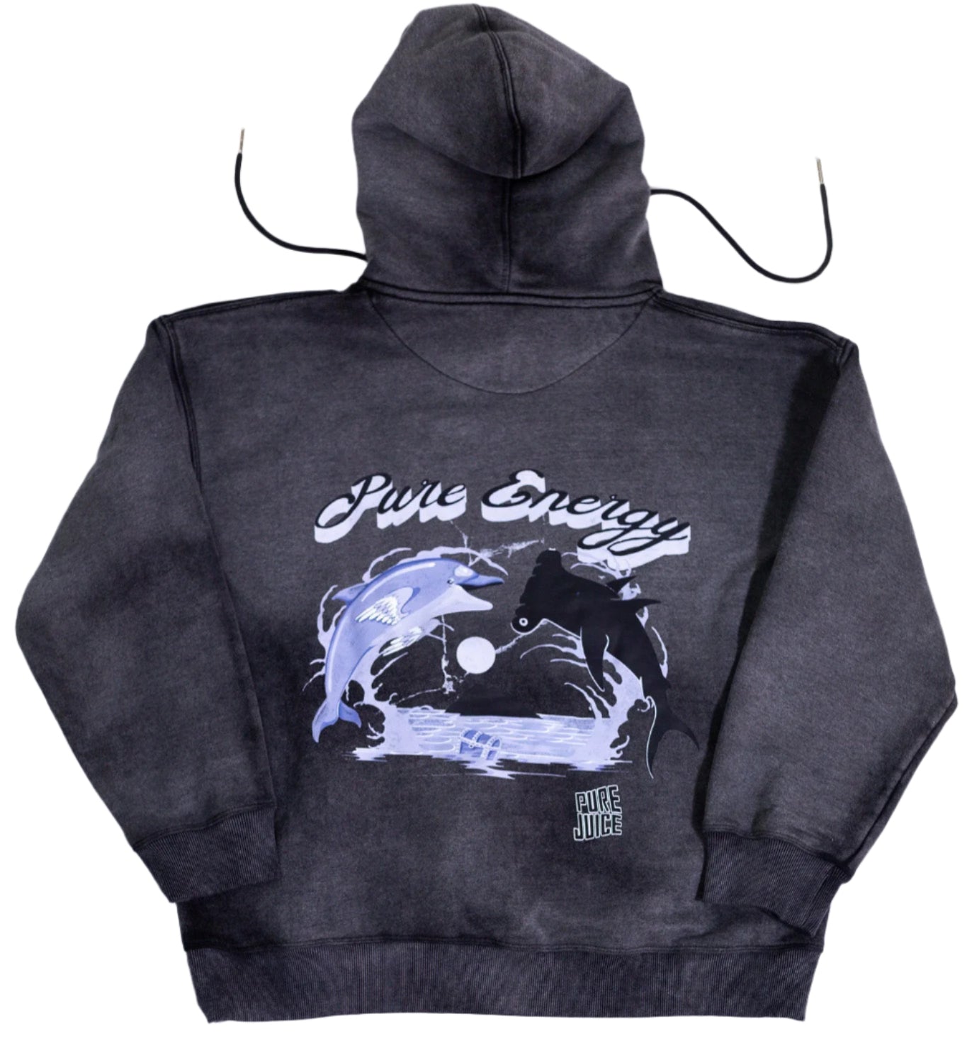 Acid Washed Pure Energy Tracksuit Hoodie - Grey
