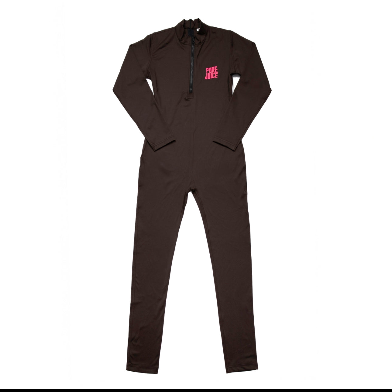 Pure Juice Velvet Brown Jumpsuit - Brown/Pink