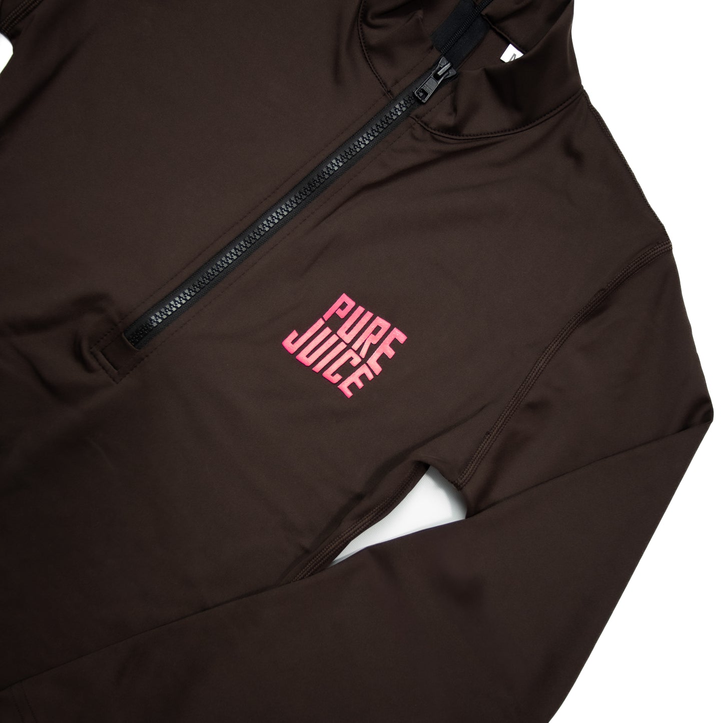 Pure Juice Velvet Brown Jumpsuit - Brown/Pink