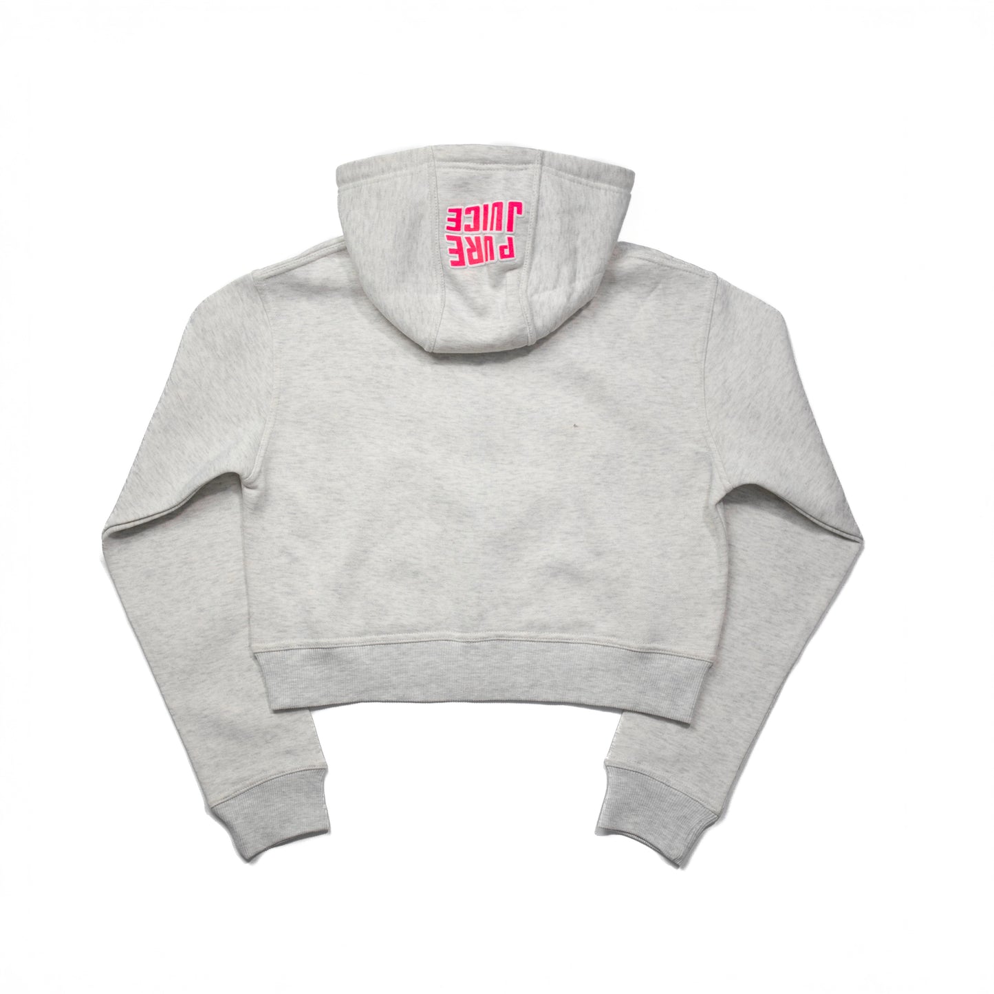 Women's Pure Bottom Tracksuit Cropped Hoodie - Light Grey