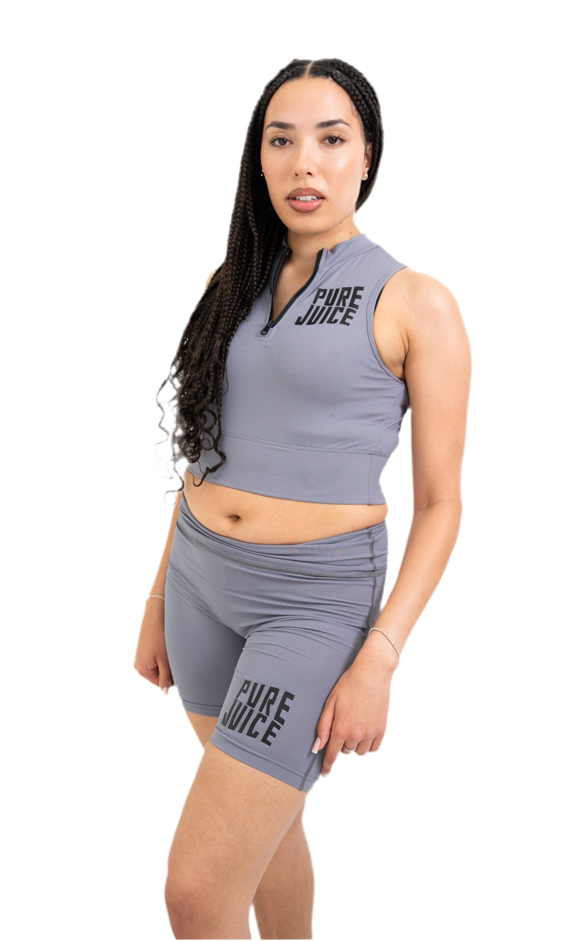 Pure Juice 2 Charming Sleeveless Vest Top - Grey