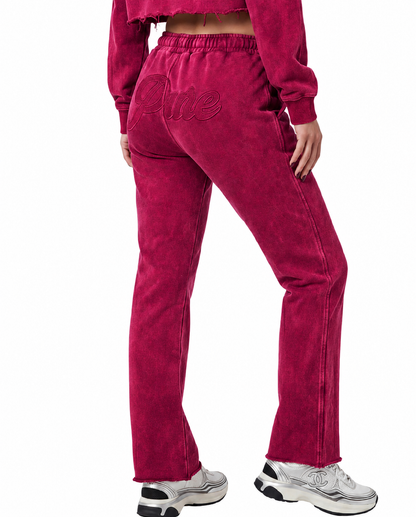 Hot Red Pure Compass Joggers