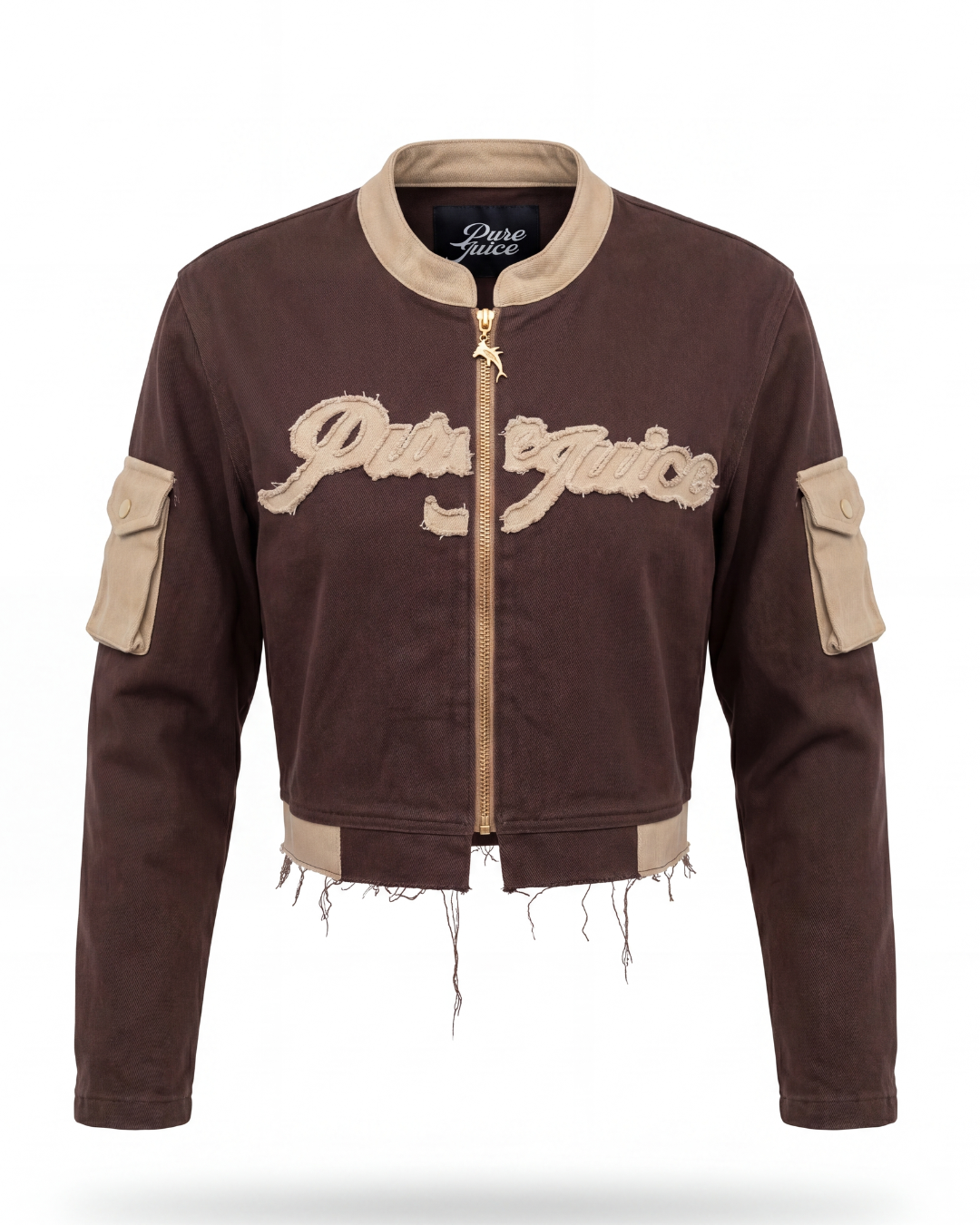 Mocha Brown Denim Compass Jacket - Made to order
