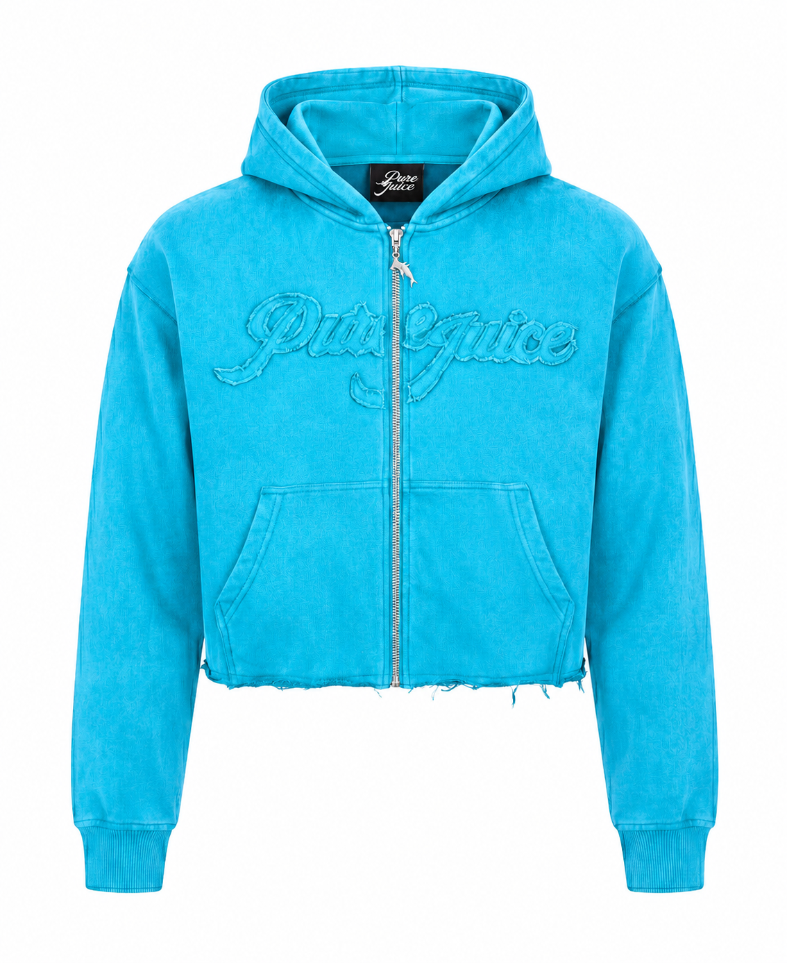 Cool Bluu Pure Compass Crop Zip Hoodie