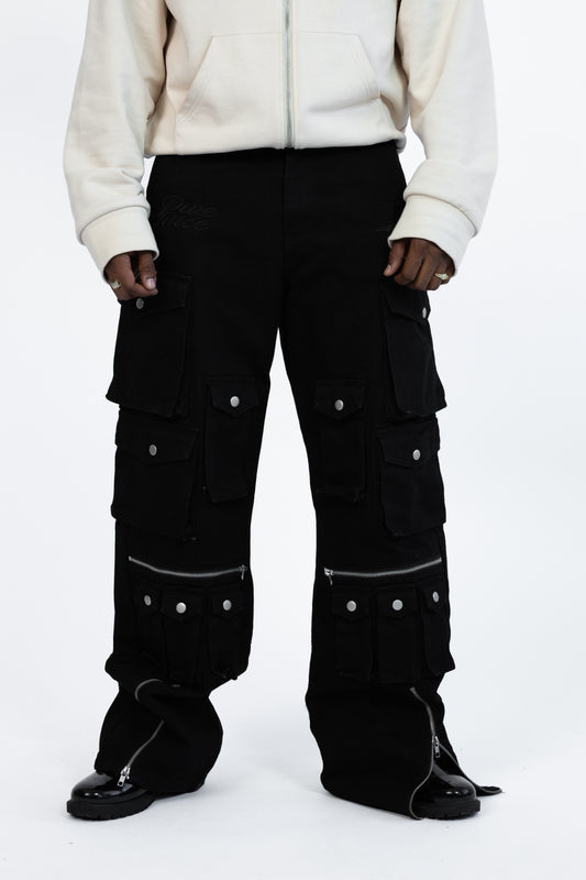 Fashion Killa Pure Compass Denim Jeans - Black