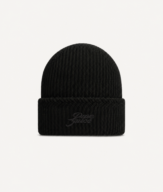 Pure Juice Cashmere Beanie - Black