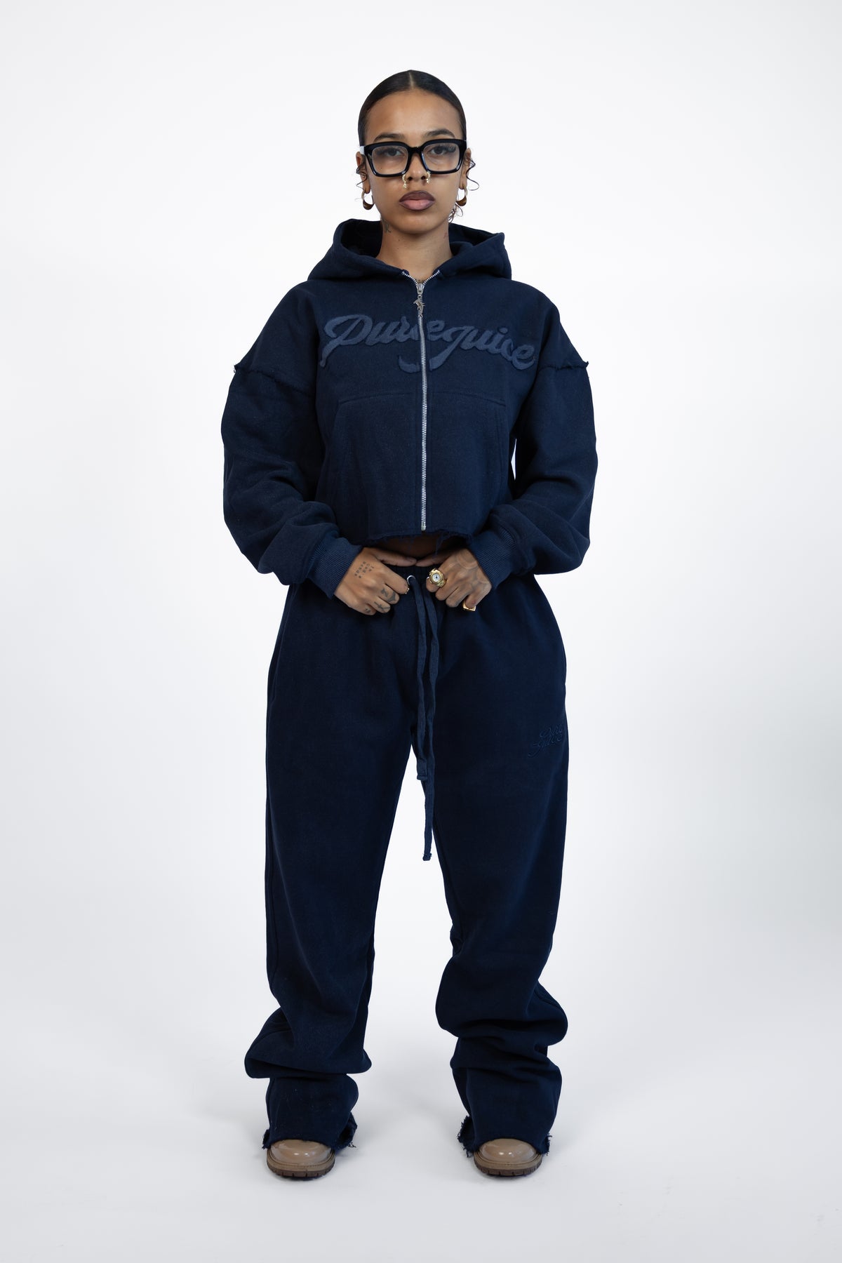 Navy Wash Pure Bottom Joggers