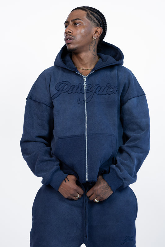 Navy Wash Pure Compass Hoodie