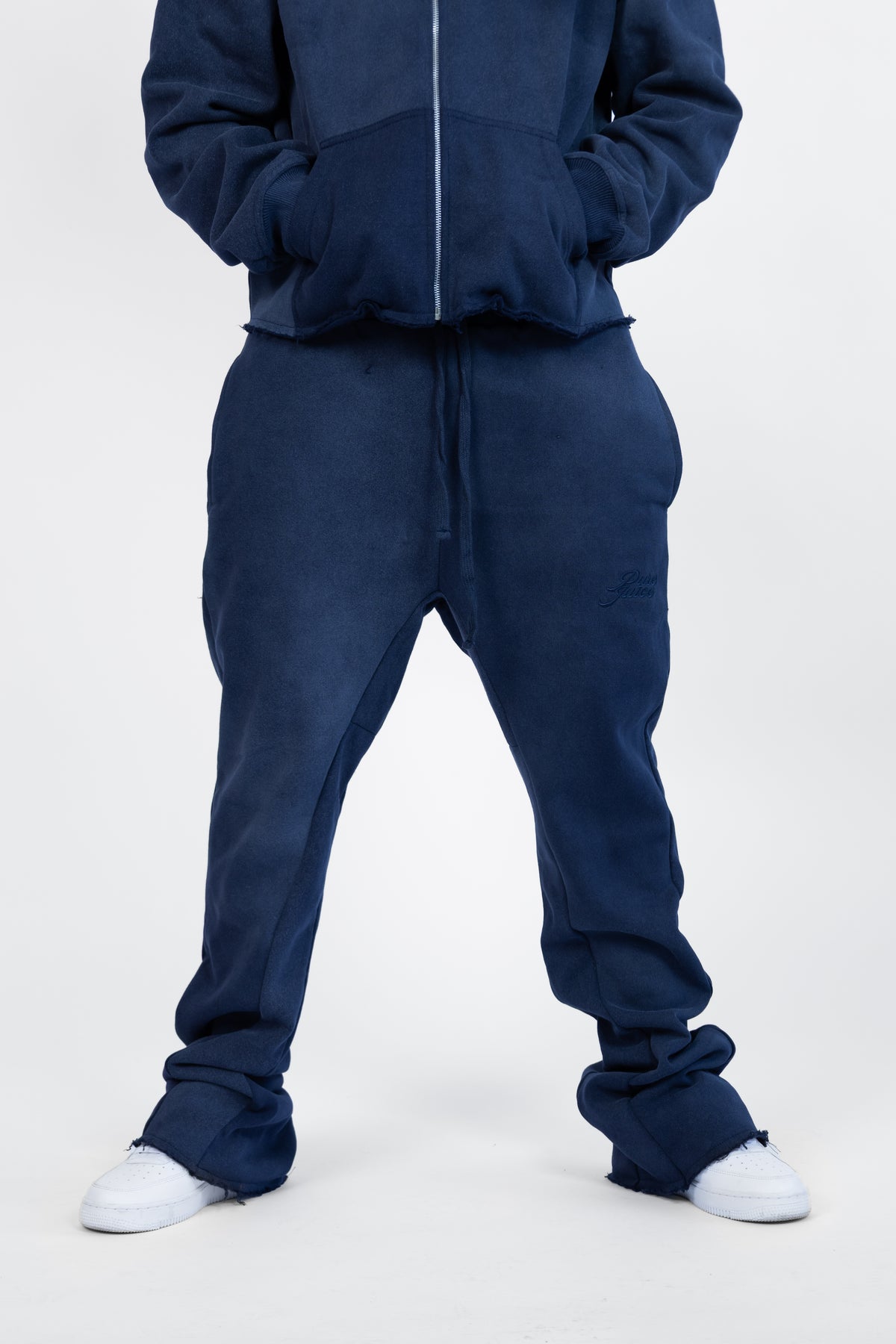 Navy Wash Pure Compass Joggers