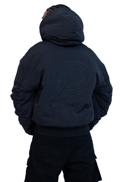 P PUFFER JACKET (Unisex) - BLACK