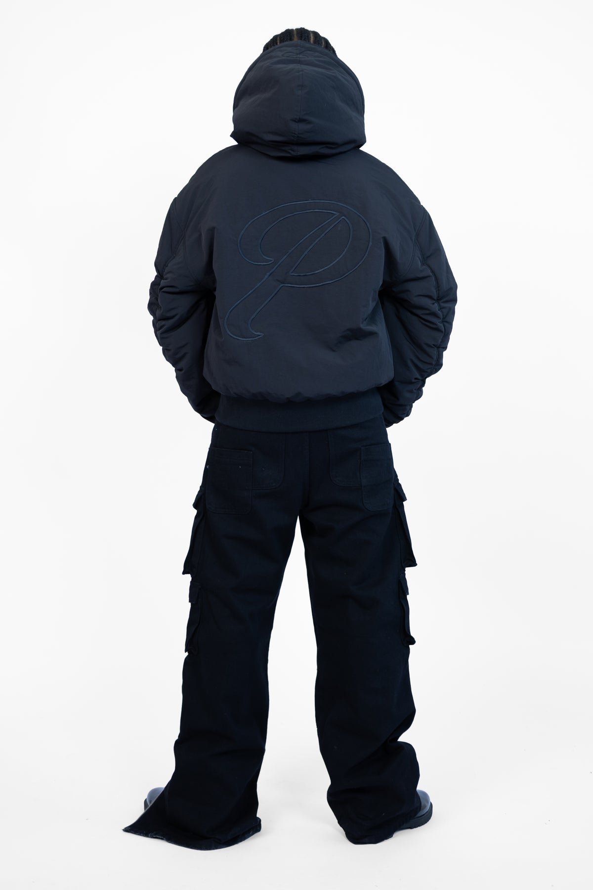 P PUFFER JACKET (Unisex) - BLACK