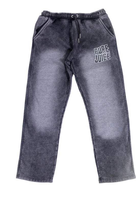 Acid Washed Pure Energy Tracksuit Bottoms - Grey