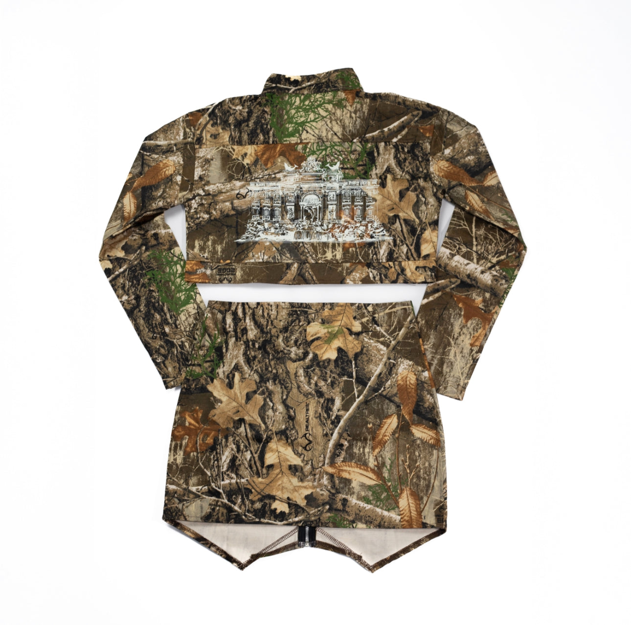 Pure Dreams Cropped Jacket & Skirt Set - Camo Gold (Women's)