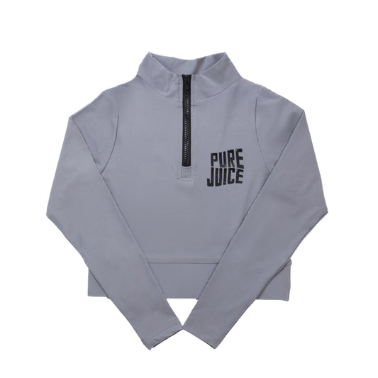 Pure Juice 2 Charming Long Sleeve Vest Top - Grey