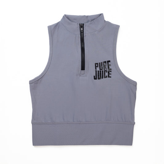 Pure Juice 2 Charming Sleeveless Vest Top - Grey