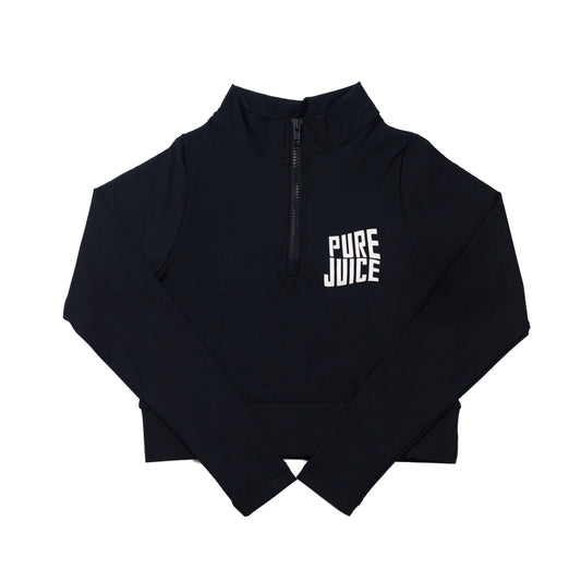 Pure Juice 2 Charming Long Sleeve Vest Top - Black