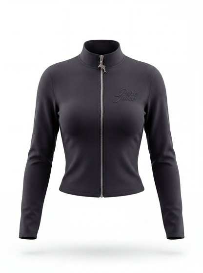 Charcoal Black Cropped Glove Top