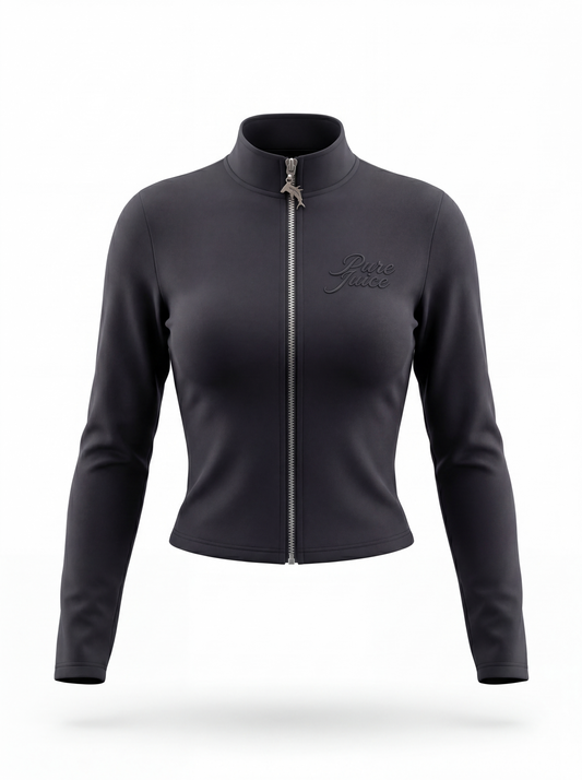 Charcoal Black Cropped Glove Top