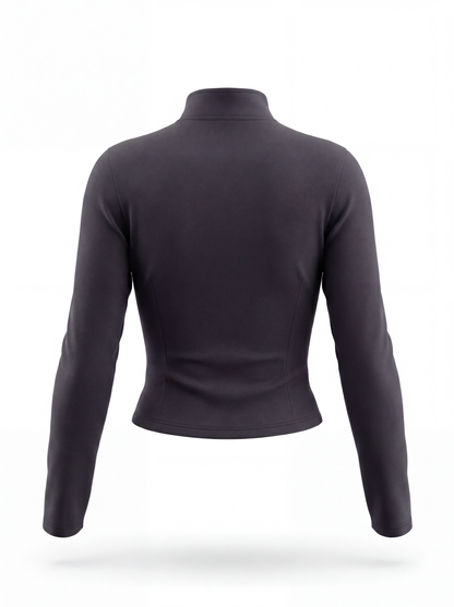 Charcoal Black Cropped Glove Top